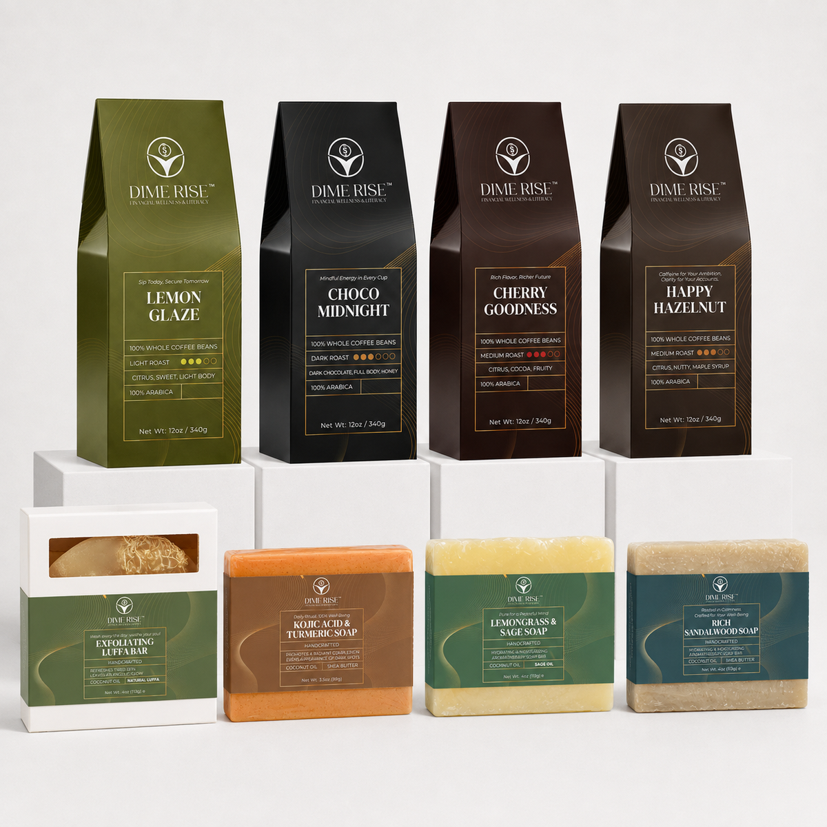 4 Coffee + 4 Soap Bundle