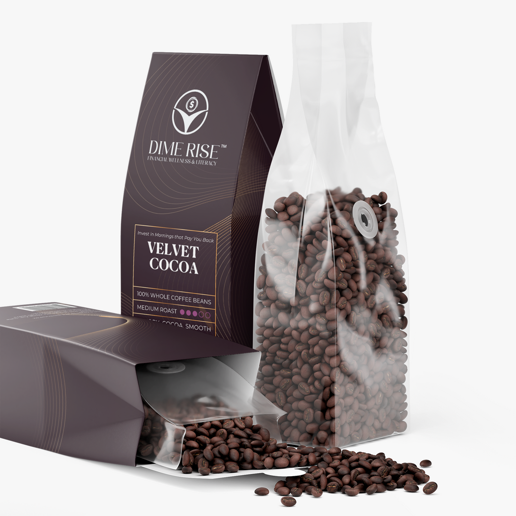 Velvet Cocoa Whole Coffee Beans (Medium Roast)-Bundle of 4
