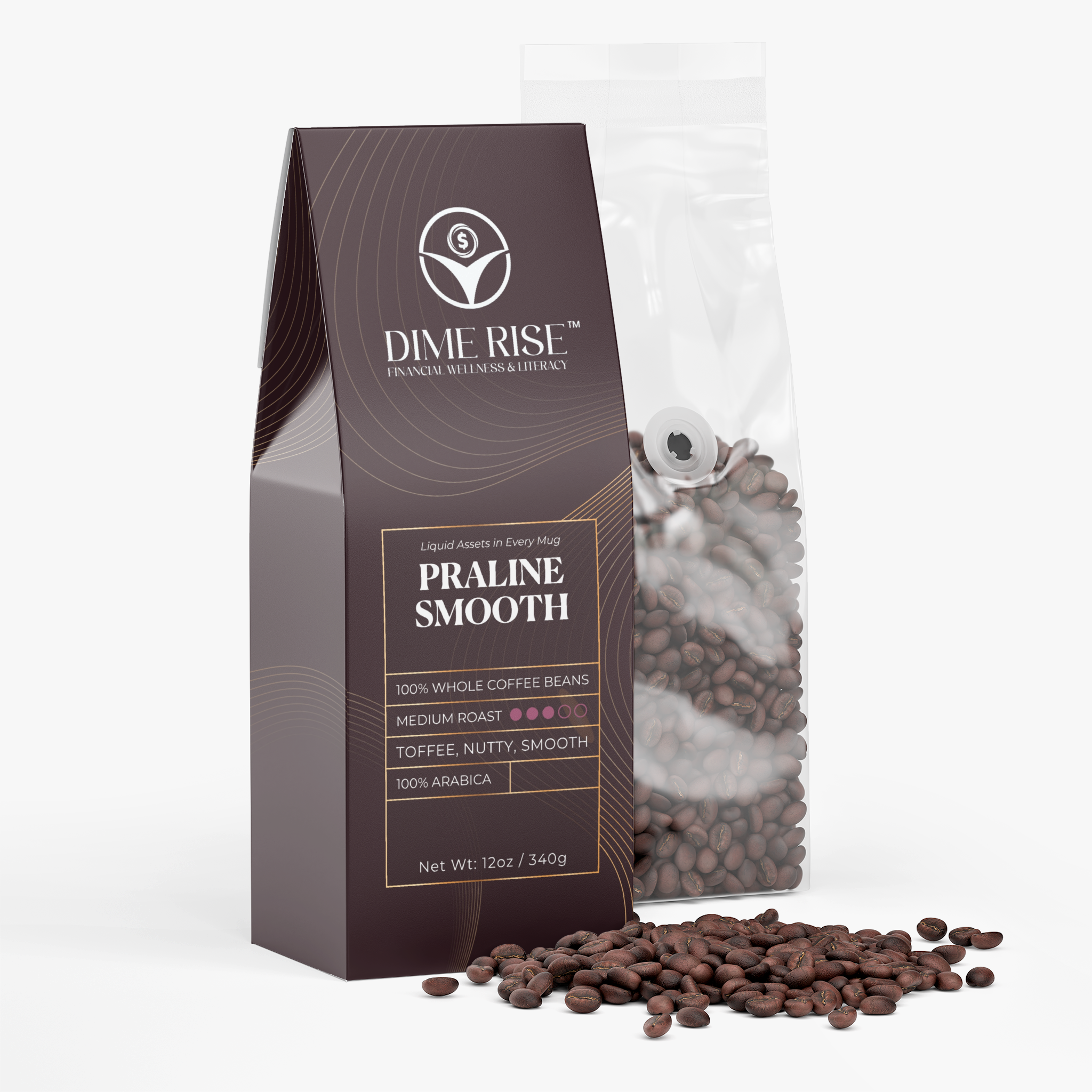 Praline Smooth Whole Coffee Beans - Set of 2 (Medium Roast)