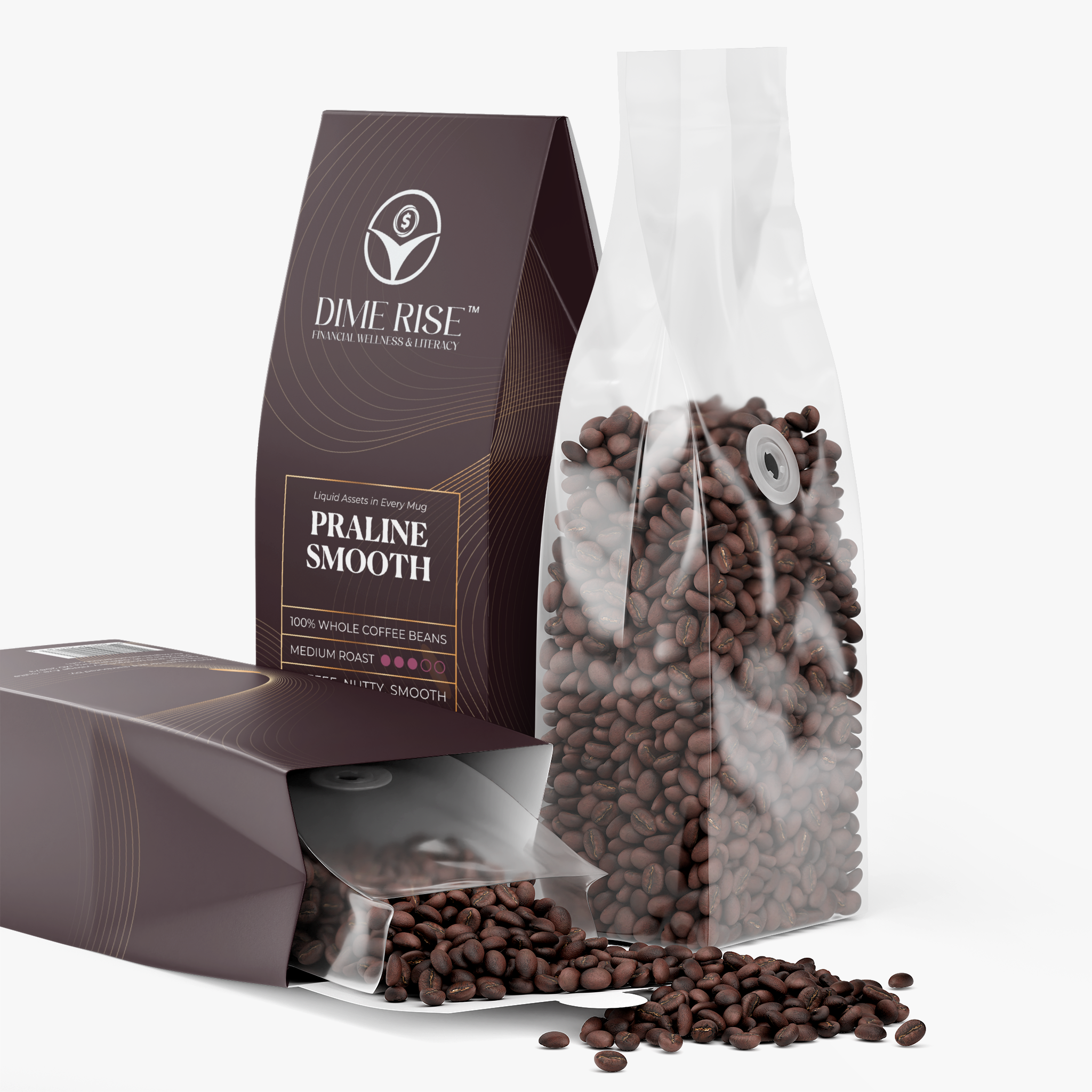 Praline Smooth Whole Coffee Beans - Set of 2 (Medium Roast)